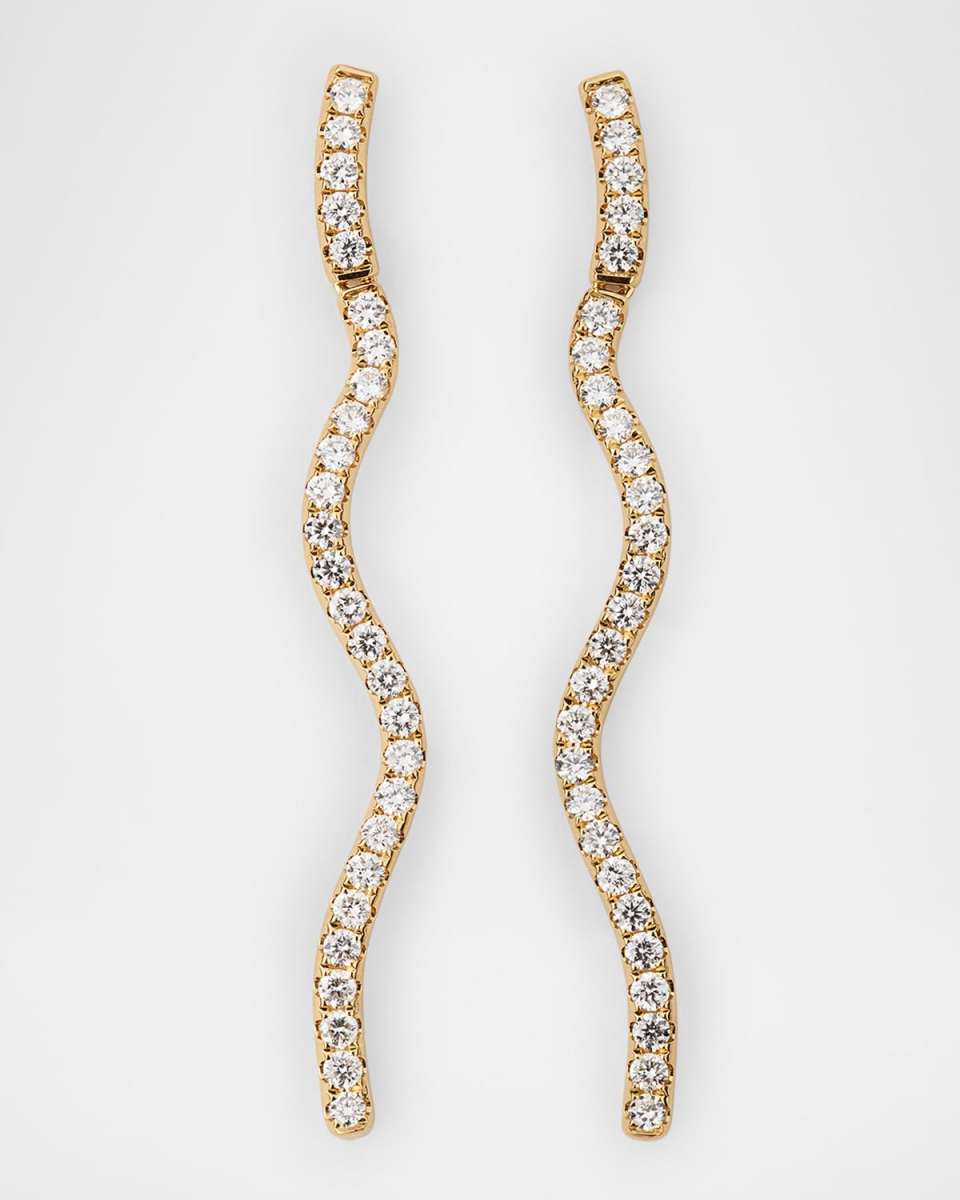 18K Yellow Gold Rio Diamond Drop Earrings